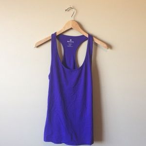 Purple racer back tank top